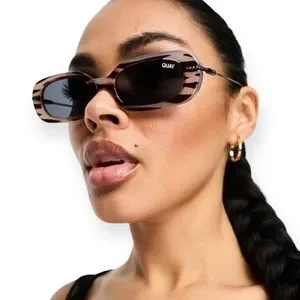 QUAY So Serious Sunglasses Zebra Black Frame Smoke Lenses Retro Y2K NWT Quay Australia | Accessories | Quay So Serious Sunglasses  main image 3